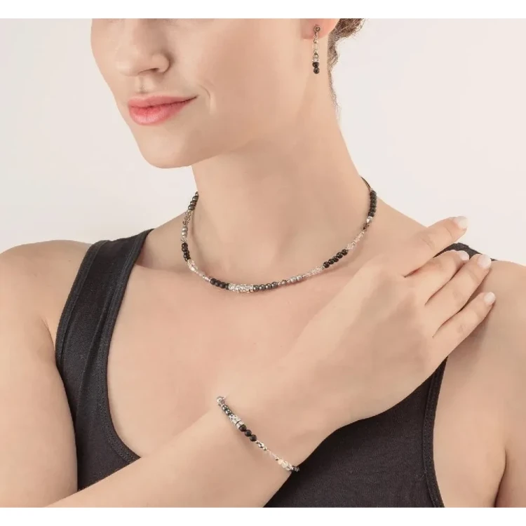 Пусеты Coeur de Lion Black-Grey 6020/21-1312