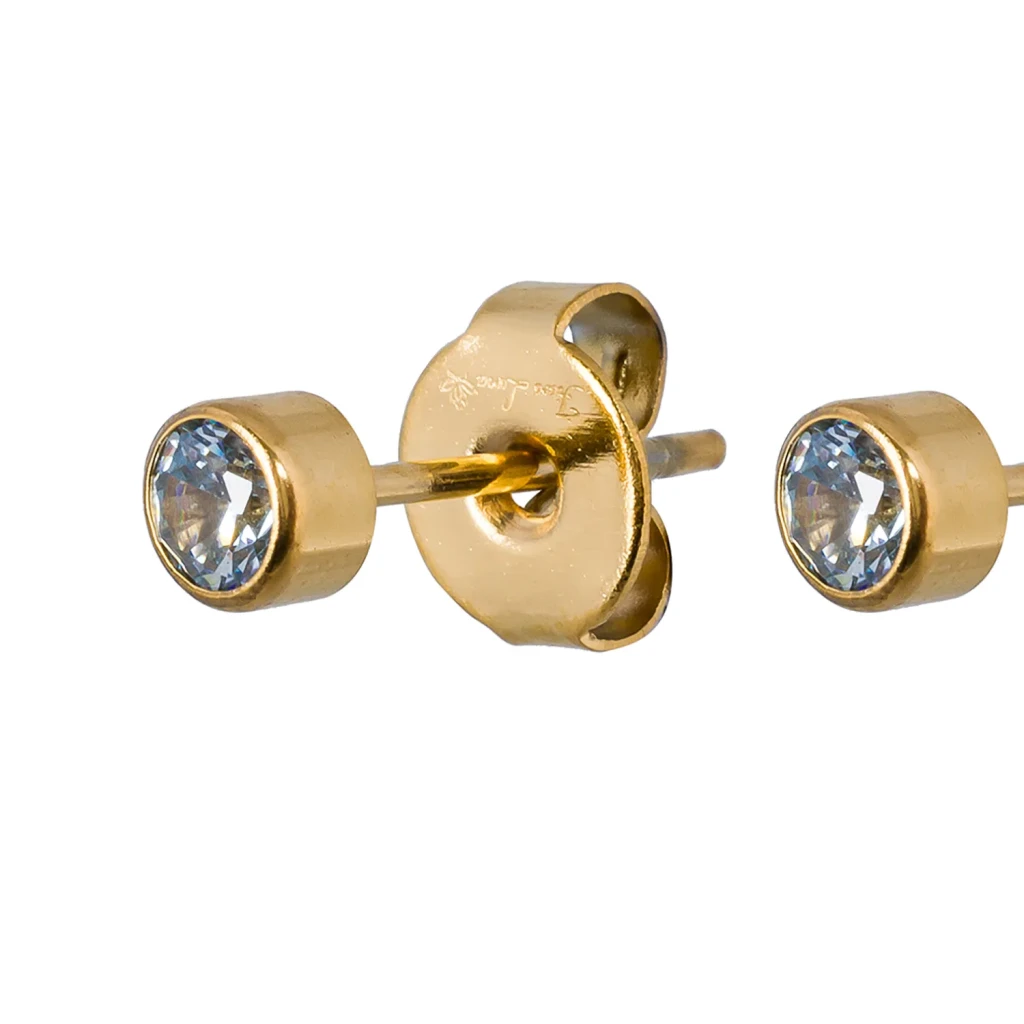 Пусеты Cubic zirconia Ske Blue Fiore Luna SWE0128 SB G