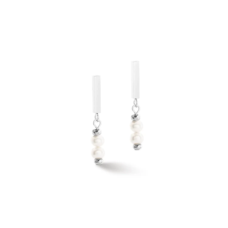Пусеты Coeur de Lion White-Silver 1120/21-1417