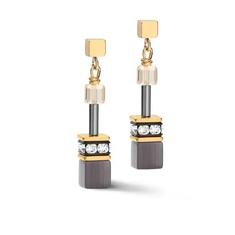 Серьги Coeur de Lion Grey-Gold 2839/21-1216