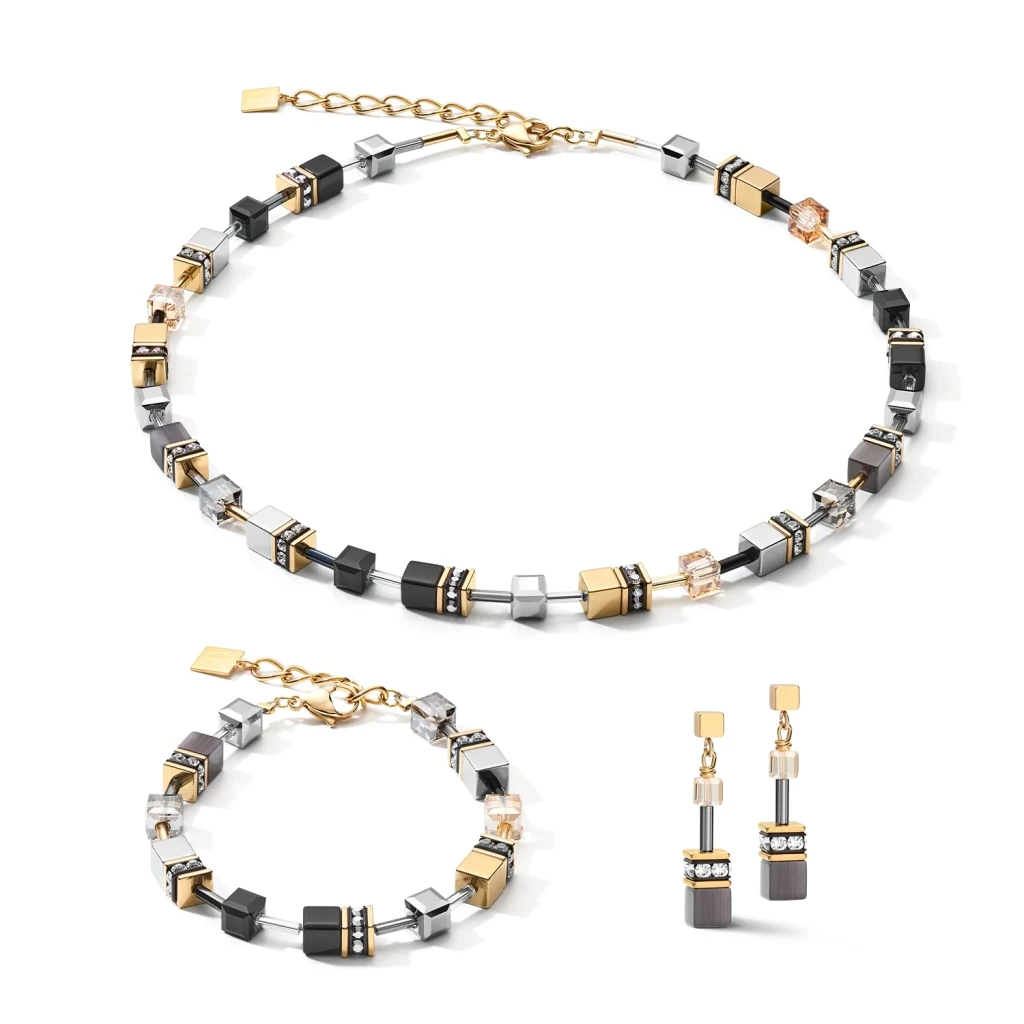 Серьги Coeur de Lion Grey-Gold 2839/21-1216