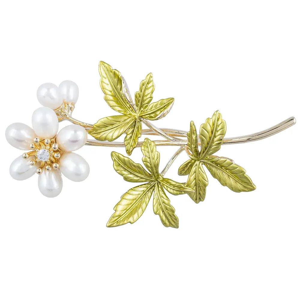 Брошь Shadore Букет Natural pearl XR12097A3 G