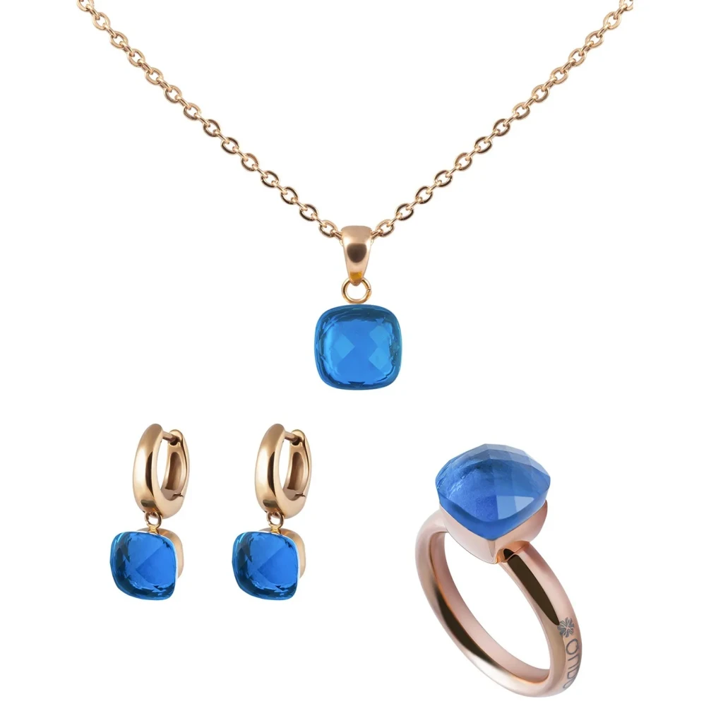 Кольцо Qudo Firenze sapphire 18.5 мм 611726 BL/RG