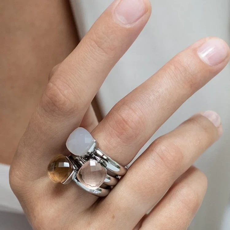 Кольцо Qudo FIRENZE 19 (S) Smoked Topaz 107000/40-5108 19