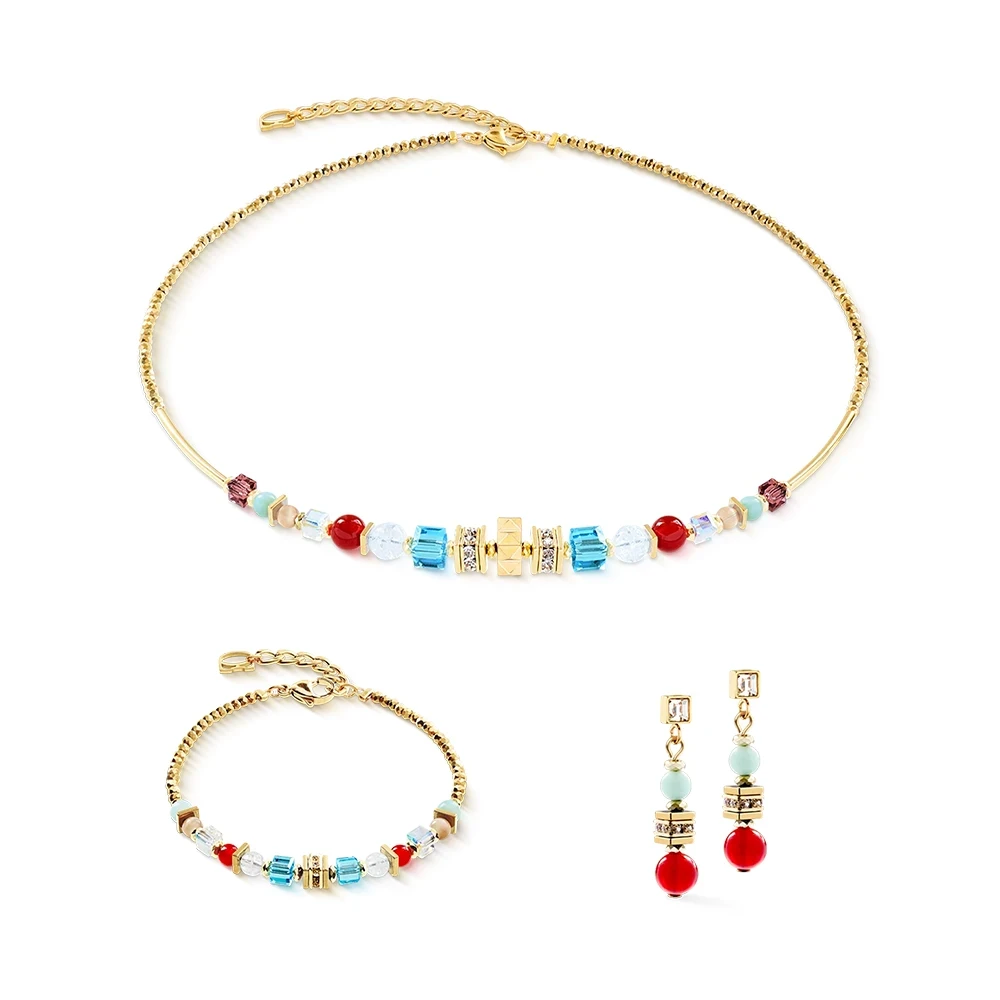 Колье Coeur de Lion Multicolour Gold 3023/10-1516