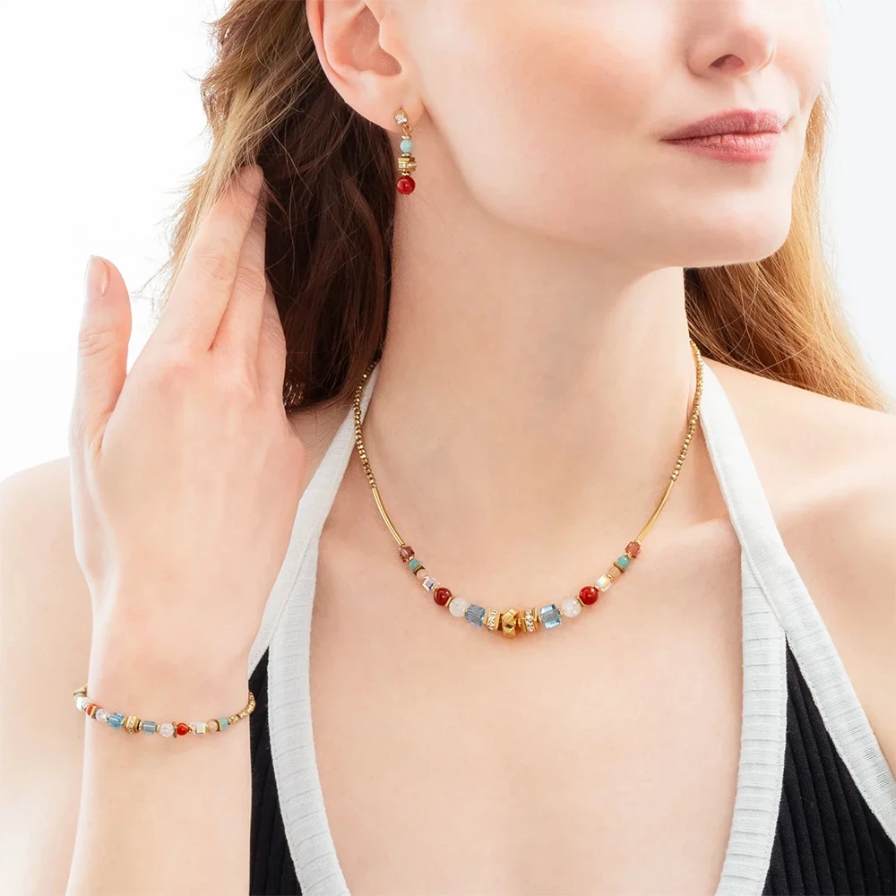 Колье Coeur de Lion Multicolour Gold 3023/10-1516