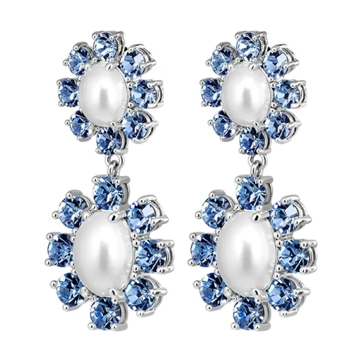 Серьги Dyrberg Kern LINA SS LIGHT SAPPHIRE / CRYSTAL 460505