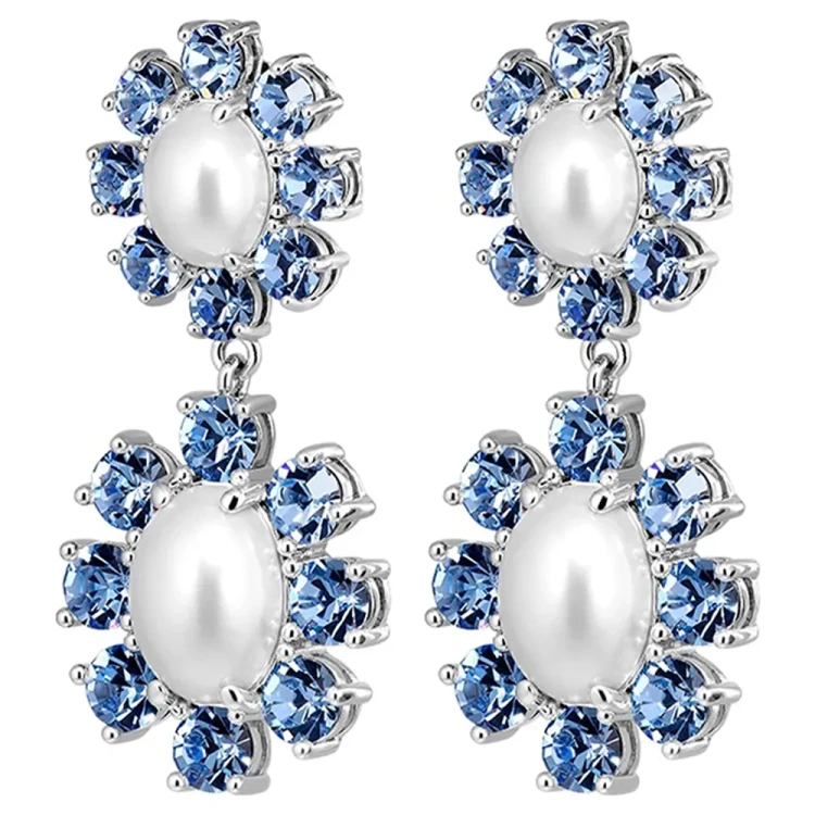 Серьги Dyrberg Kern LINA SS LIGHT SAPPHIRE / CRYSTAL 460505