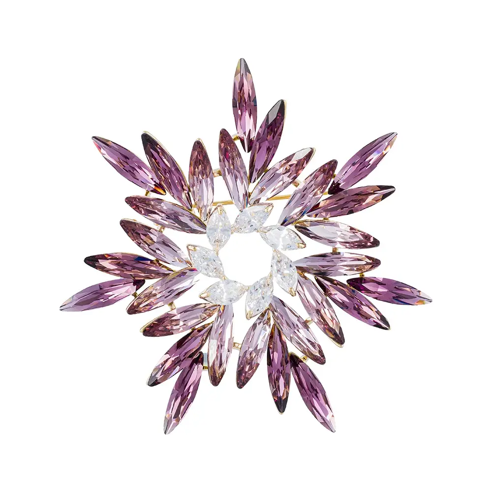 Брошь Fiore Luna ОРЕОЛ Zircon+crystal XR14406A1 V/G