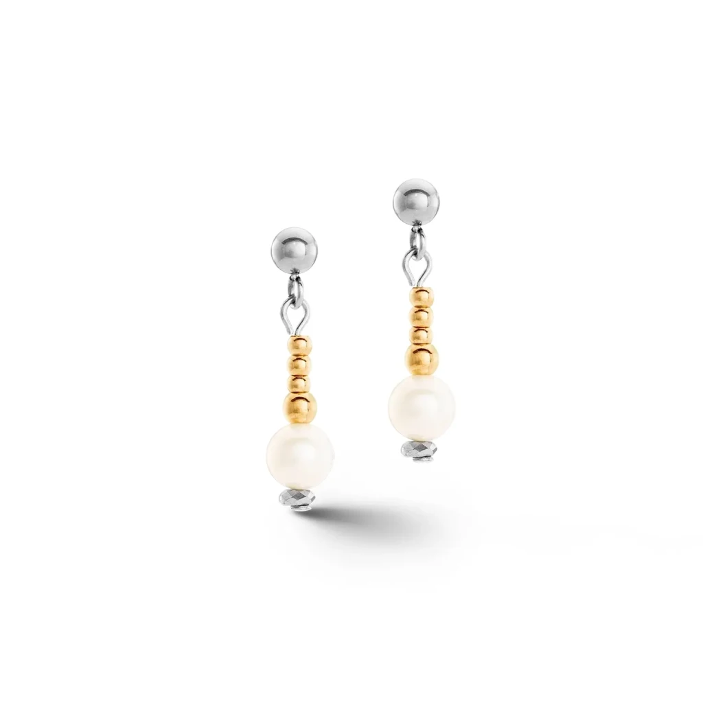 Пусеты Coeur De Lion White bicolor 1117/21-1426