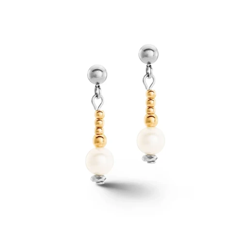 Пусеты Coeur De Lion White bicolor 1117/21-1426