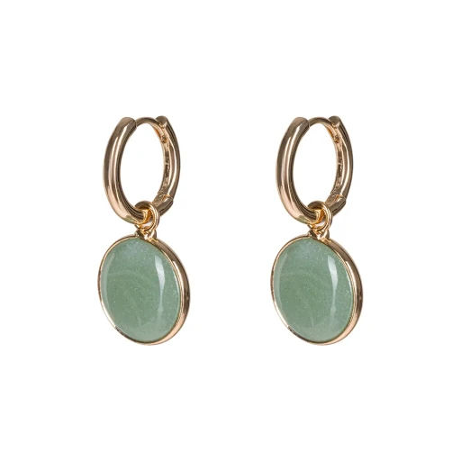 Серьги Fiore Luna GREEN AVENTURINE LE1119 G/G