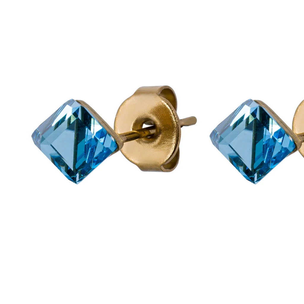 Пусеты Crystal Sky Blue SWE0127/1 SB G