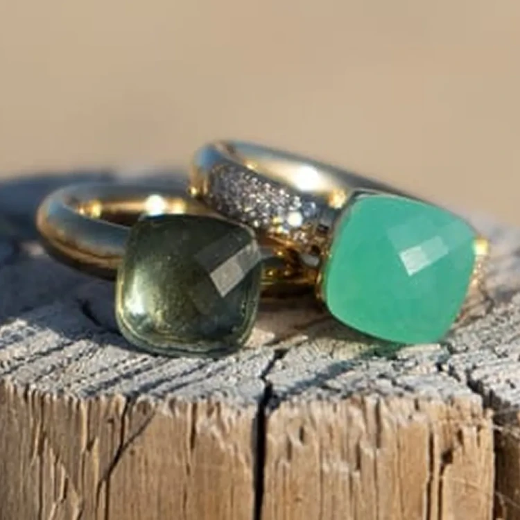 Кольцо Qudo FIRENZE 18.5 (G) Olivine 107001/40-4906 18.5