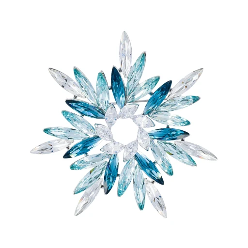 Брошь Fiore Luna ОРЕОЛ Zircon+crystal XR14406 BL/S