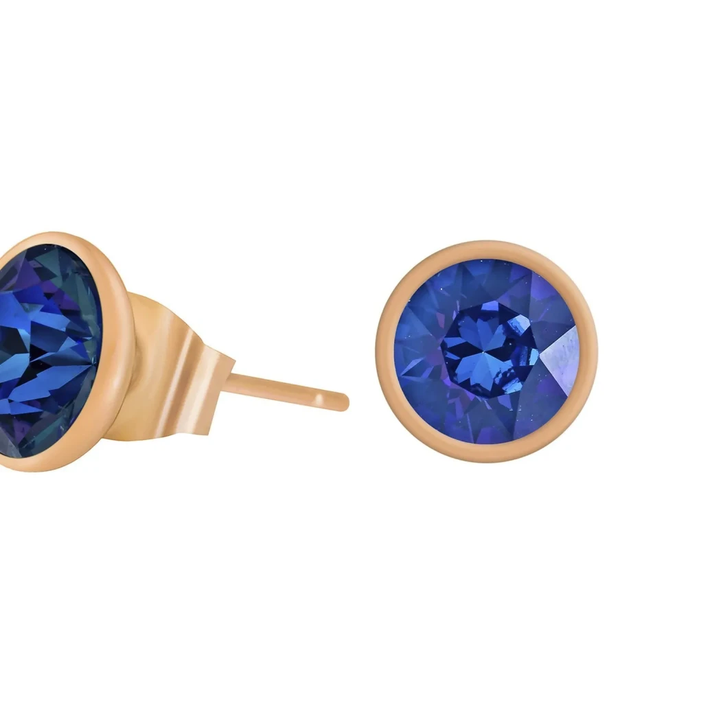 Пусеты Crystal Royal Blue SWE298 CRB RG