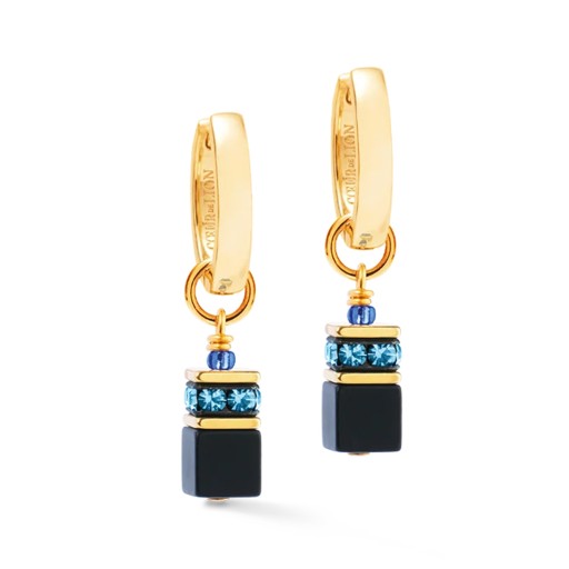 Серьги Coeur de Lion Hoop Black-Blue 3043/21-1307