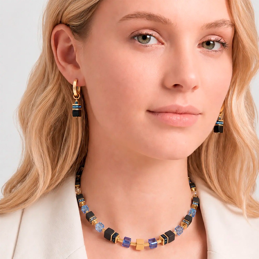 Серьги Coeur de Lion Hoop Black-Blue 3043/21-1307