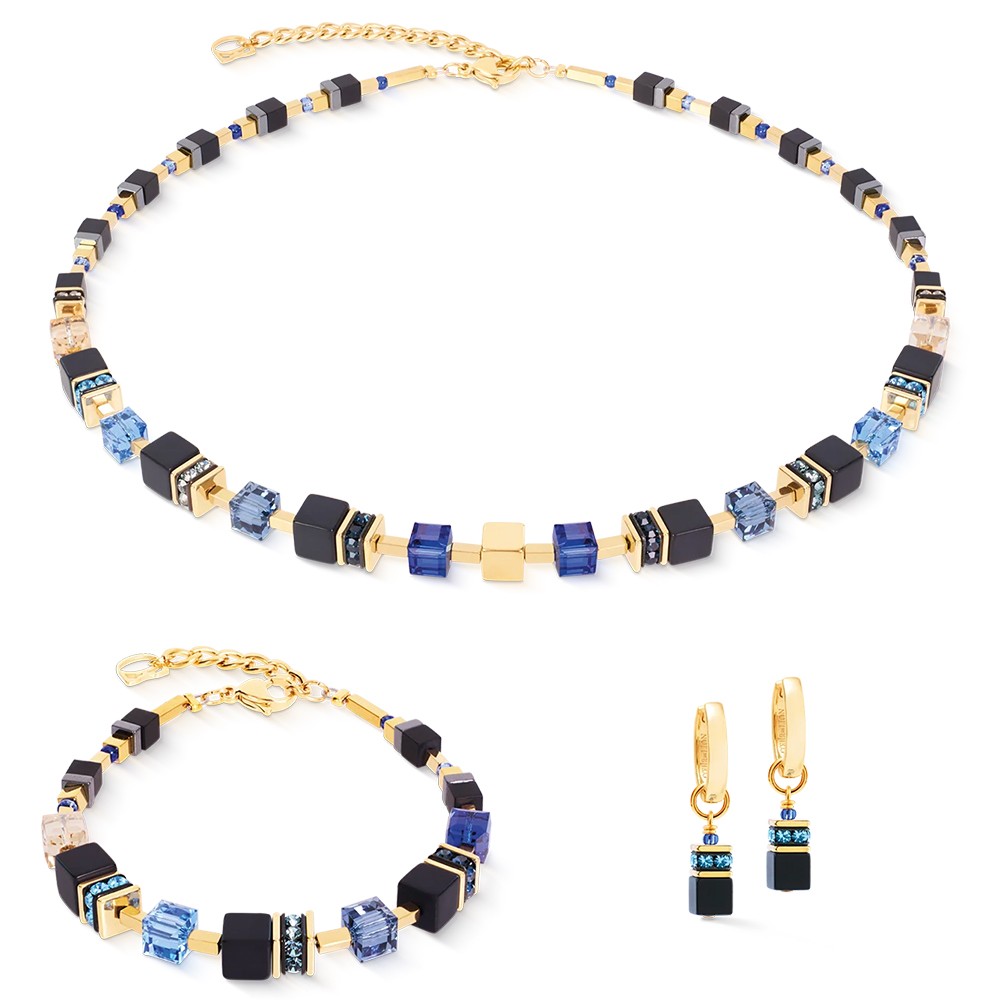 Серьги Coeur de Lion Hoop Black-Blue 3043/21-1307