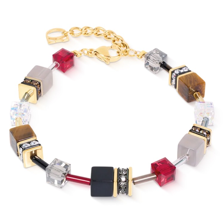 Браслет Coeur de Lion Grey-Brown-Dark RED 4905/30-1133
