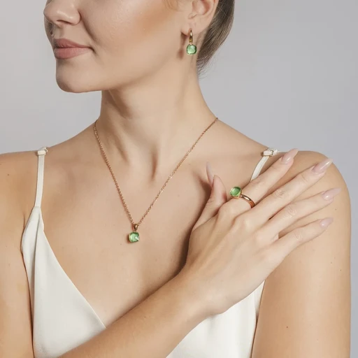 Колье Qudo Firenze peridot 400159.1 G/S