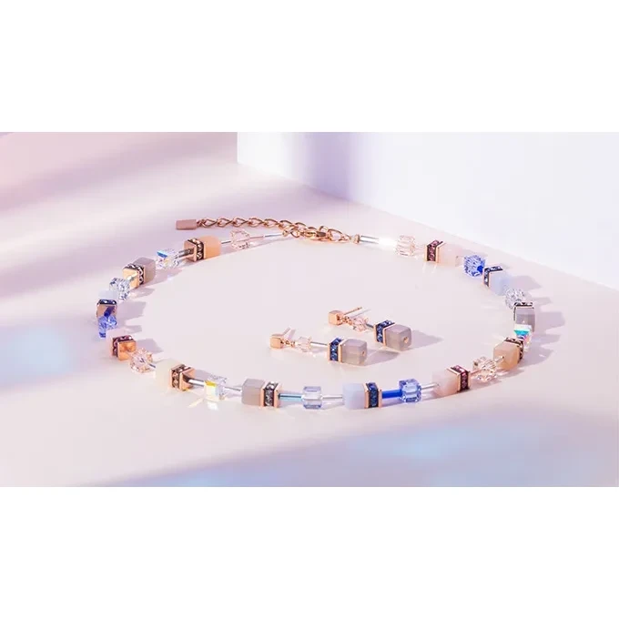 Колье Coeur de Lion Light blue-Beige 4905/10-0738