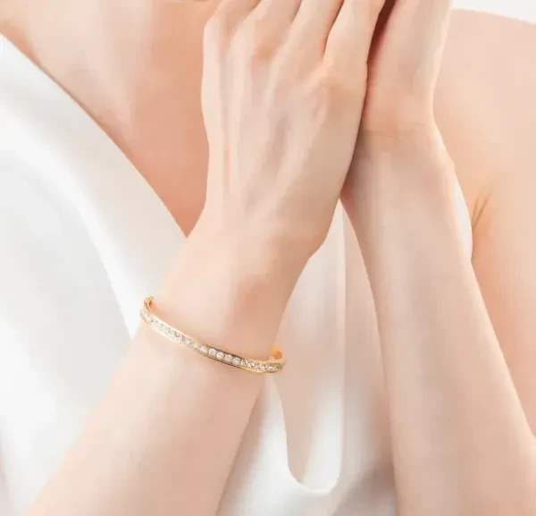 Браслет Coeur de Lion Crystal-Rose gold 19 см 0131/37-1822