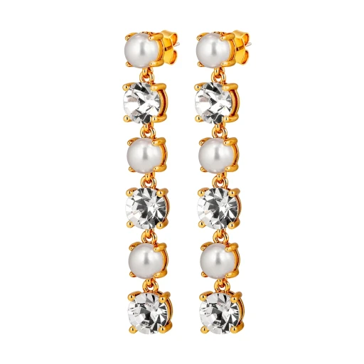 Серьги ECHO SG CRYSTAL_WHITE PEARL 490082 Dyrberg Kern