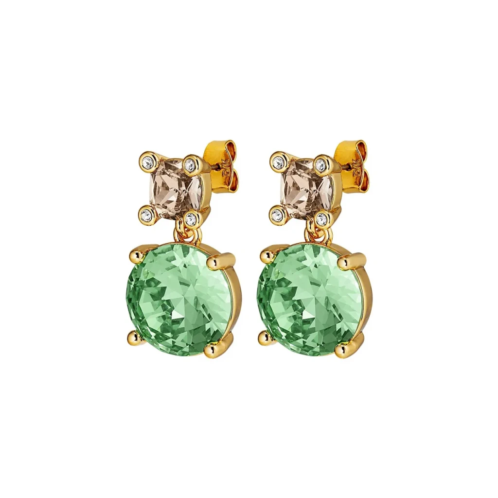 Серьги Dyrberg Kern NICOLA SG LIGHT GREEN/GOLDEN 440012