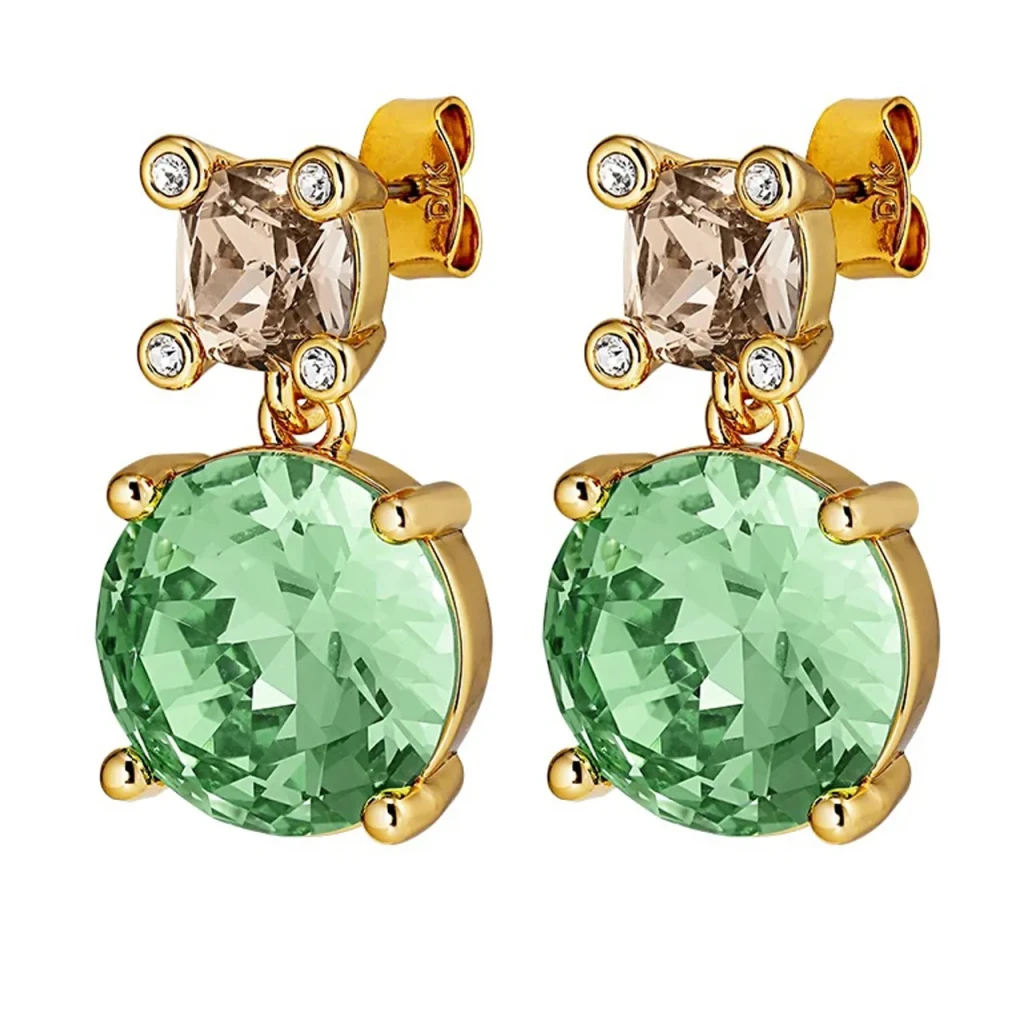 Серьги Dyrberg Kern NICOLA SG LIGHT GREEN/GOLDEN 440012