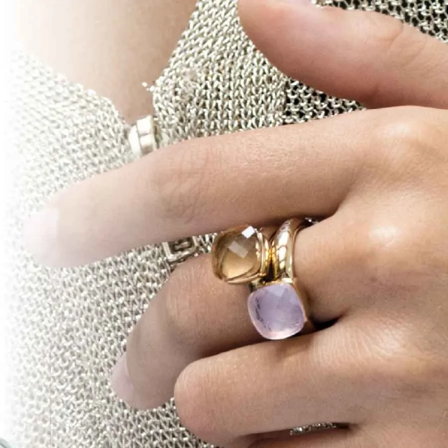 Кольцо Qudo Firenze Rose Water Opal 18.5 мм 611826 R/RG