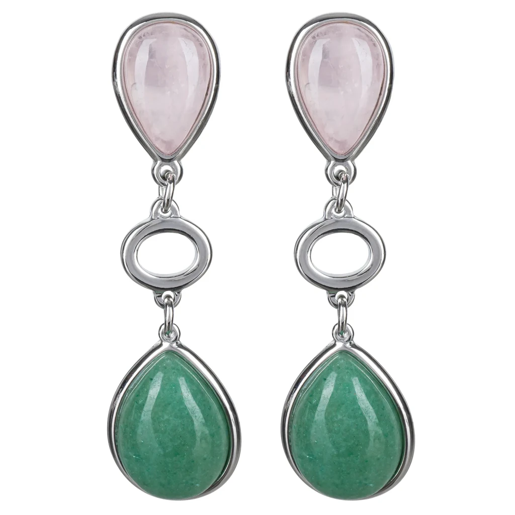 Серьги Possebon Q. Rose, Q. Verde A0585.7.17 S