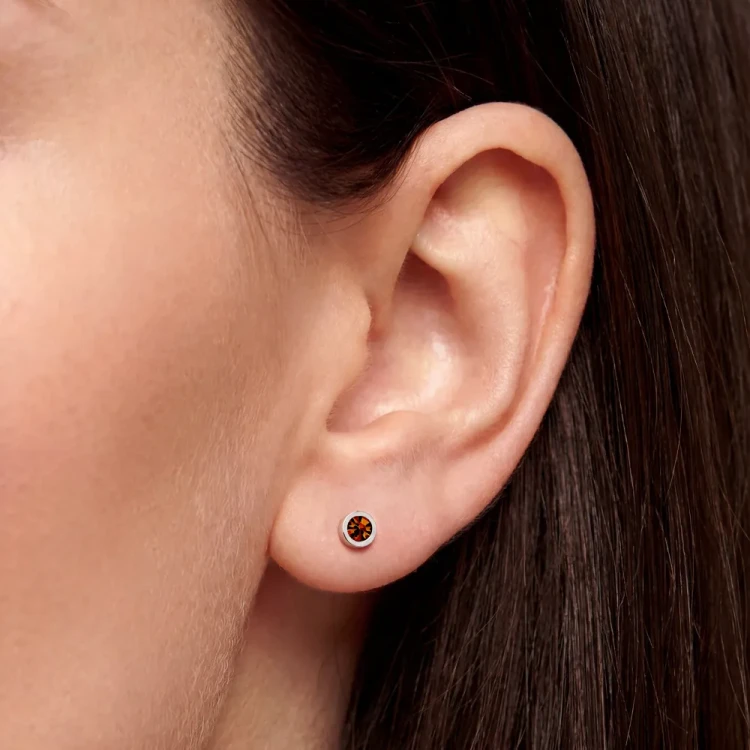 Fiore Luna Пусеты Garnet 5х2.5 SWE125 GA S
