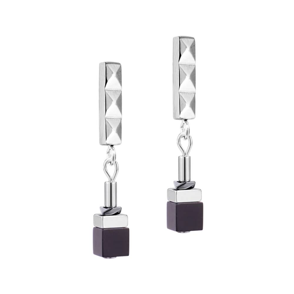 Серьги Coeur de Lion Black-Silver 2802/21-1317