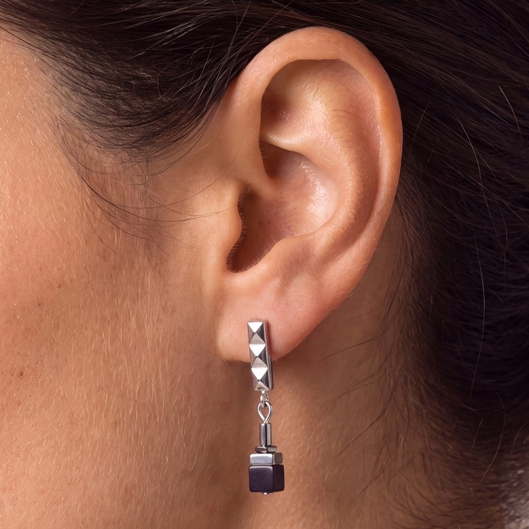 Серьги Coeur de Lion Black-Silver 2802/21-1317