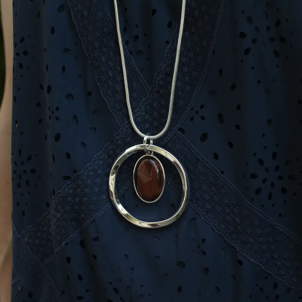 Колье Fiore Luna COFFE AGATE LN5146 BR/S