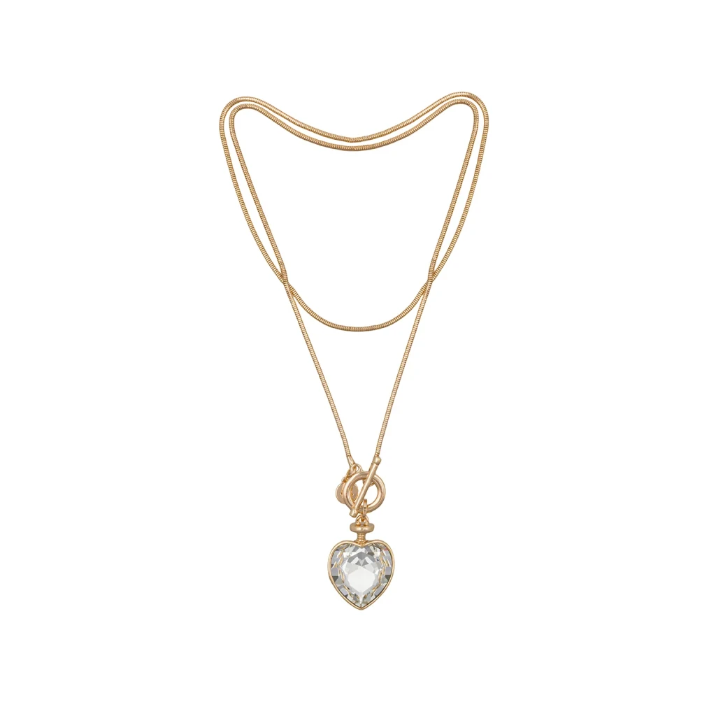 Колье Fiore Luna Crystal Heart Togl LN5237 G