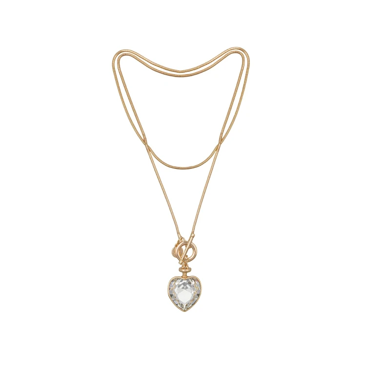 Колье Fiore Luna Crystal Heart Togl LN5237 G