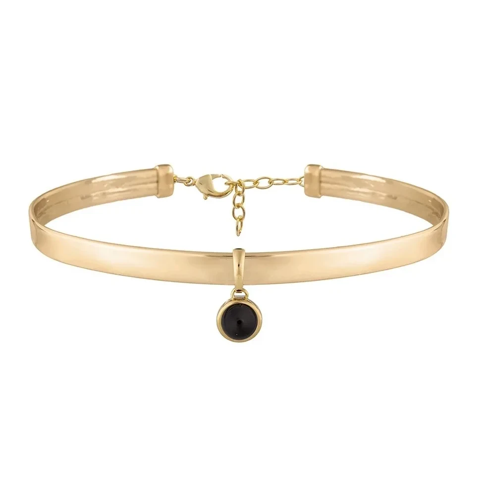 Чокер Possebon black agate B0112.4 BW/G
