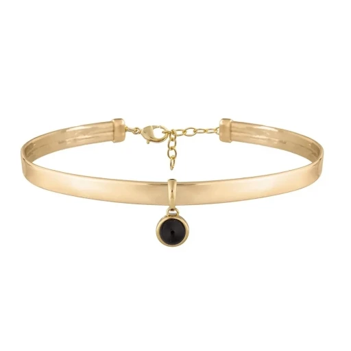 Чокер Possebon black agate B0112.4 BW/G