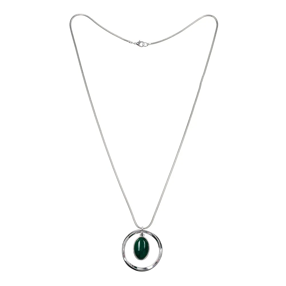 Колье Fiore Luna GREEN AGATE LN5145 G/S