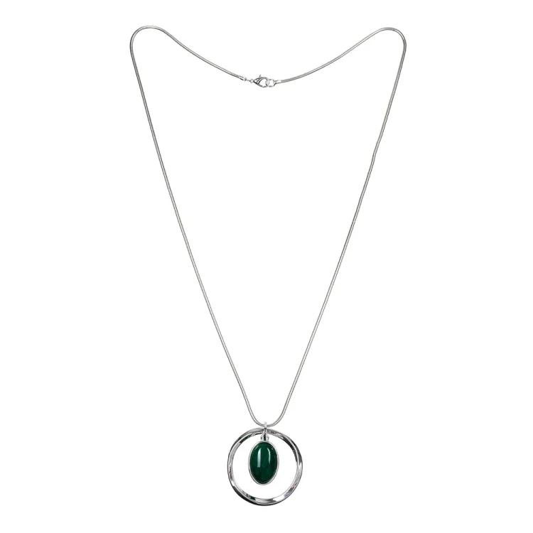 Колье Fiore Luna GREEN AGATE LN5145 G/S