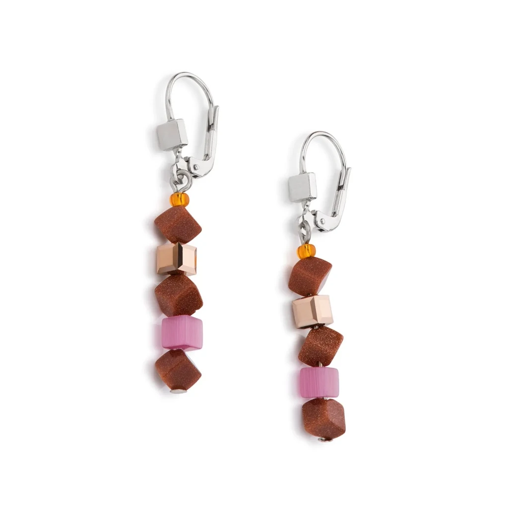 Серьги Coeur de Lion Orange-Rose *4911/20-0219