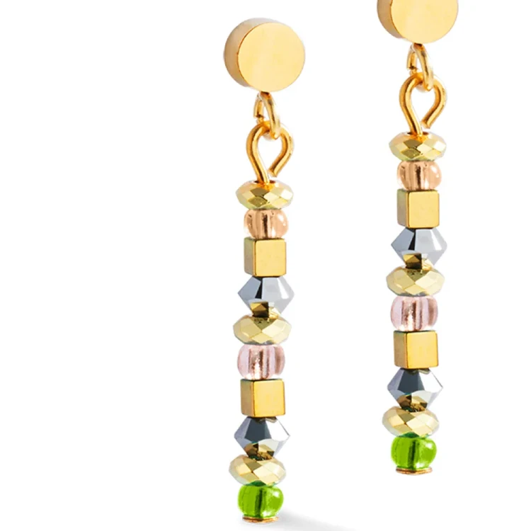 Серьги Coeur de Lion Brown-Olive 4359/21-1109