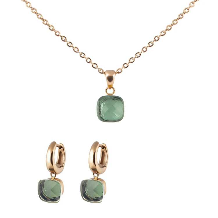 Серьги Qudo Firenze light grey 300143 BW/RG