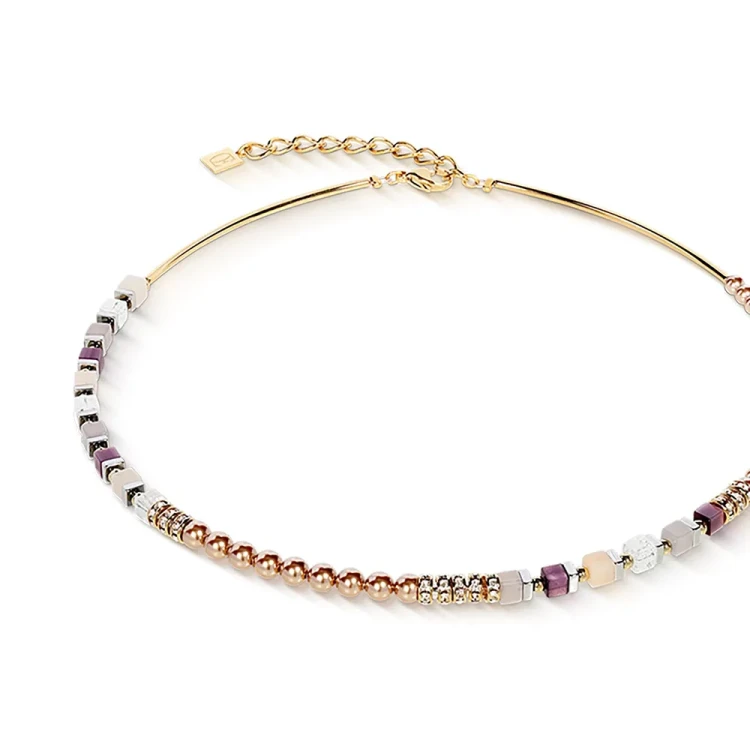 Колье Coeur de Lion Grey-Purple 4354/10-1208