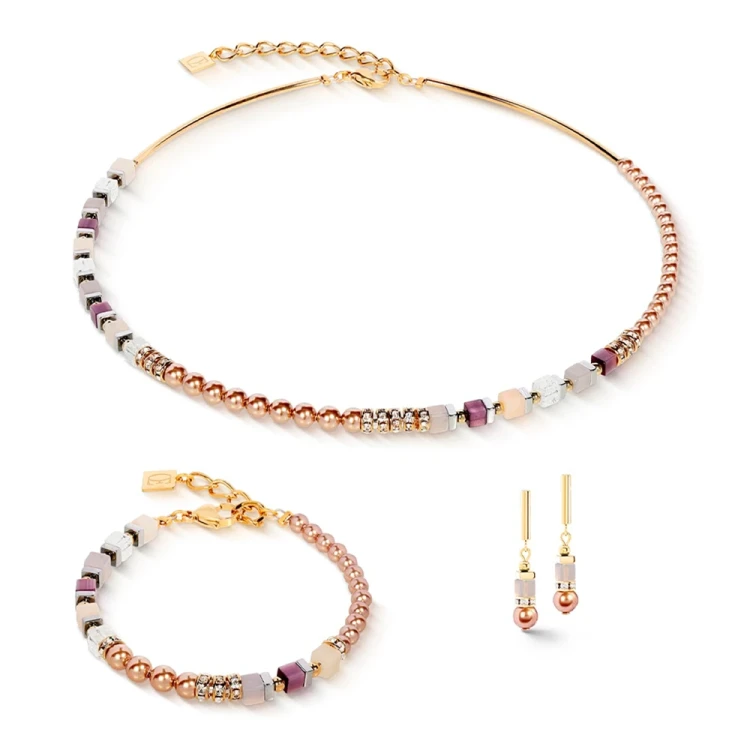 Колье Coeur de Lion Grey-Purple 4354/10-1208