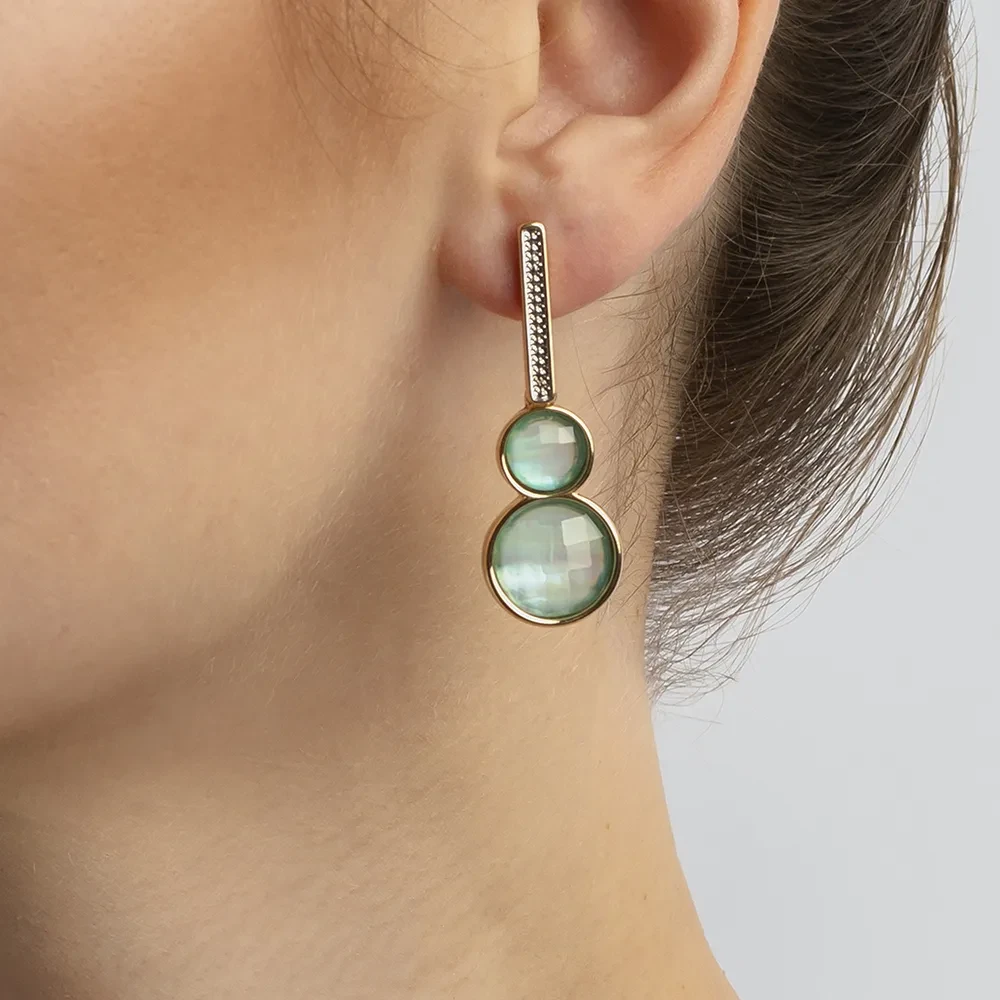 Серьги Possebon madre azul A9663.20 BL/G