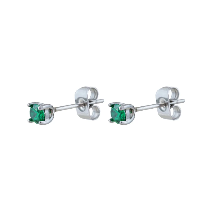 Пусеты GREEN Fiore Luna AE03187-8A G/S