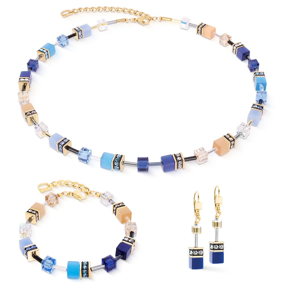 Серьги Coeur de Lion Beige-Blue 2838/20-1007